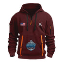 Personalized US Navy Quarter Zip Hoodie KRQZ07