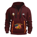 Personalized US Navy Quarter Zip Hoodie KRQZ06