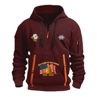 Personalized US Navy Quarter Zip Hoodie KRQZ06