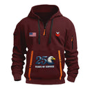 Personalized US Navy Quarter Zip Hoodie KRQZ08