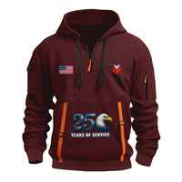Personalized US Navy Quarter Zip Hoodie KRQZ08