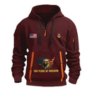 Personalized US Navy Quarter Zip Hoodie KRQZ09