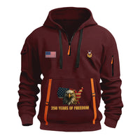 Personalized US Navy Quarter Zip Hoodie KRQZ09
