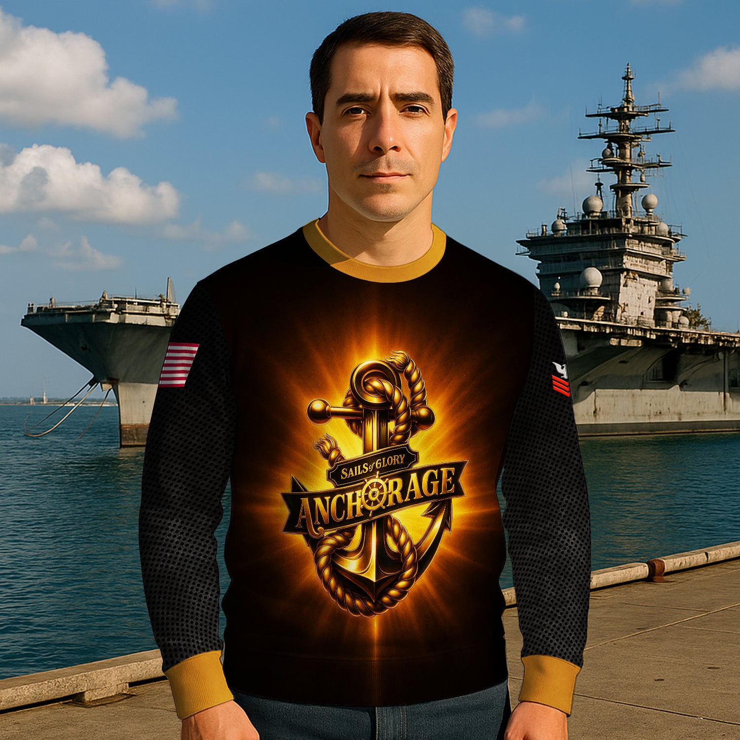 Personalized US Navy Sweatshirt KRSTS09