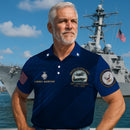US Navy 250th Anniversary Polo Shirt – Custom Rank & Aircraft Tribute Design