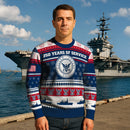 Personalized US Navy Christmas Ugly Sweater UST008