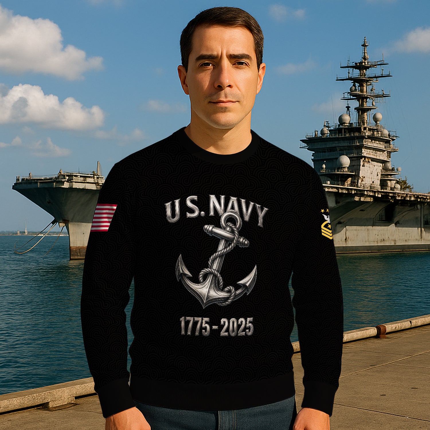 Personalized US Navy Sweatshirt KRSTS04