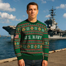 Personalized US Navy Christmas Ugly Sweater UST024