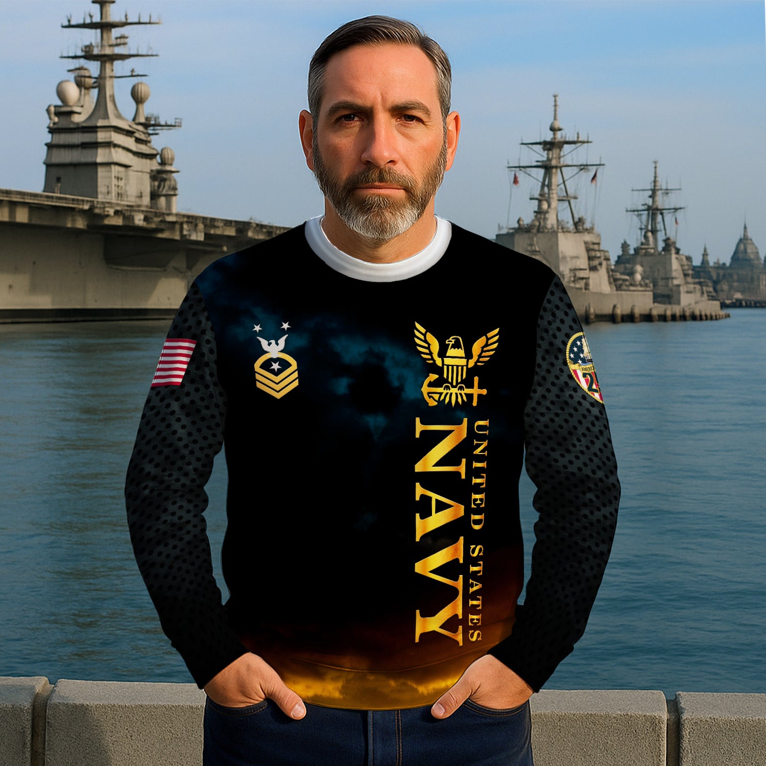 Personalized US Navy Sweatshirt KRSTS08