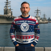 Personalized US Navy Christmas Ugly Sweater UST008