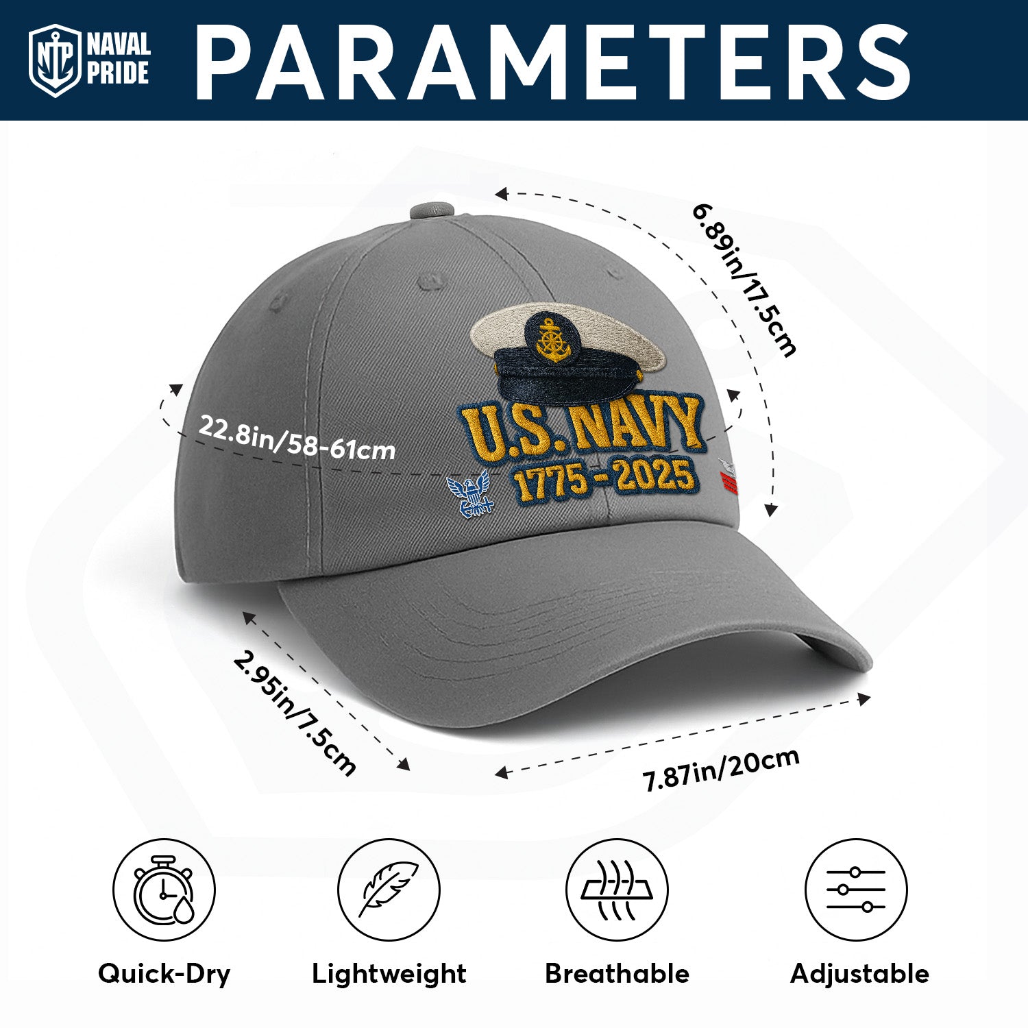 Premium Washed Denim Cap – Embroidered-Effect Print DC0010