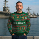 Personalized US Navy Christmas Ugly Sweater UST024