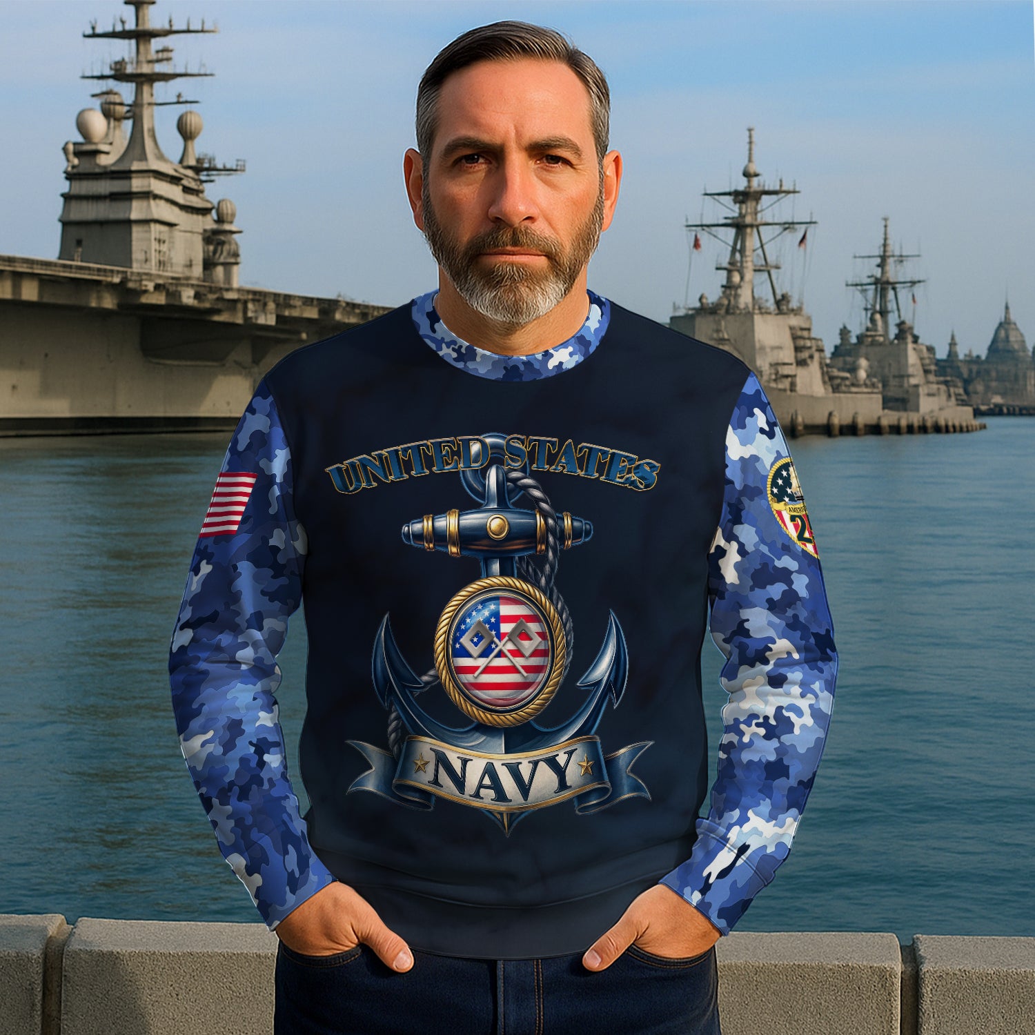 Personalized US Navy Sweatshirt KRSTS07