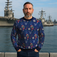 US Navy 250 America Christmas Ugly Sweater