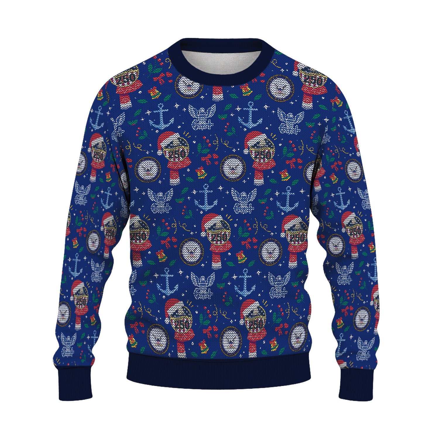 US Navy 250 America Christmas Ugly Sweater