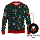 Personalized US Navy Christmas Ugly Sweater UST012