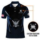 US Navy Polo Shirt – Lightning Eagle Design with Custom Rank & Text
