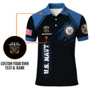 US Navy 250th Anniversary Polo Shirt – Custom Rank & Text Veteran Edition