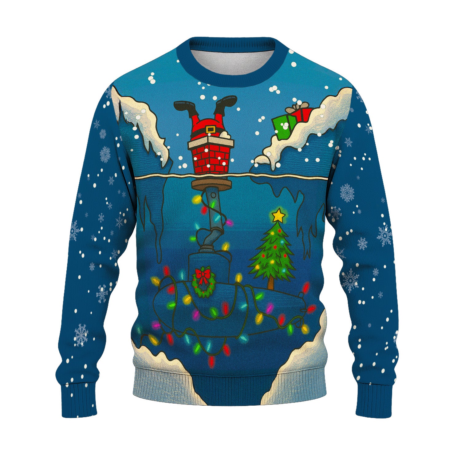 US Navy Submarine Light Christmas Ugly Sweater