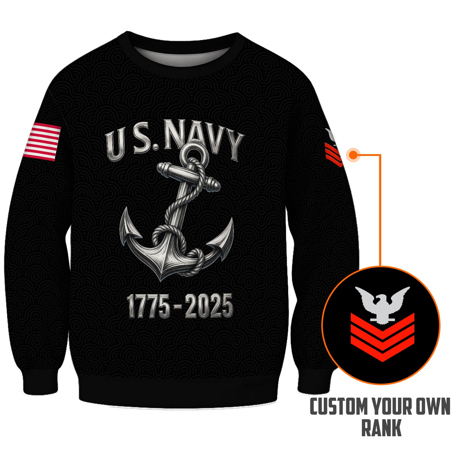 Personalized US Navy Sweatshirt KRSTS04