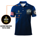 US Navy 250th Anniversary Polo Shirt – Custom Rank & Aircraft Tribute Design