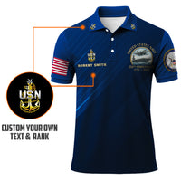US Navy 250th Anniversary Polo Shirt – Custom Rank & Aircraft Tribute Design