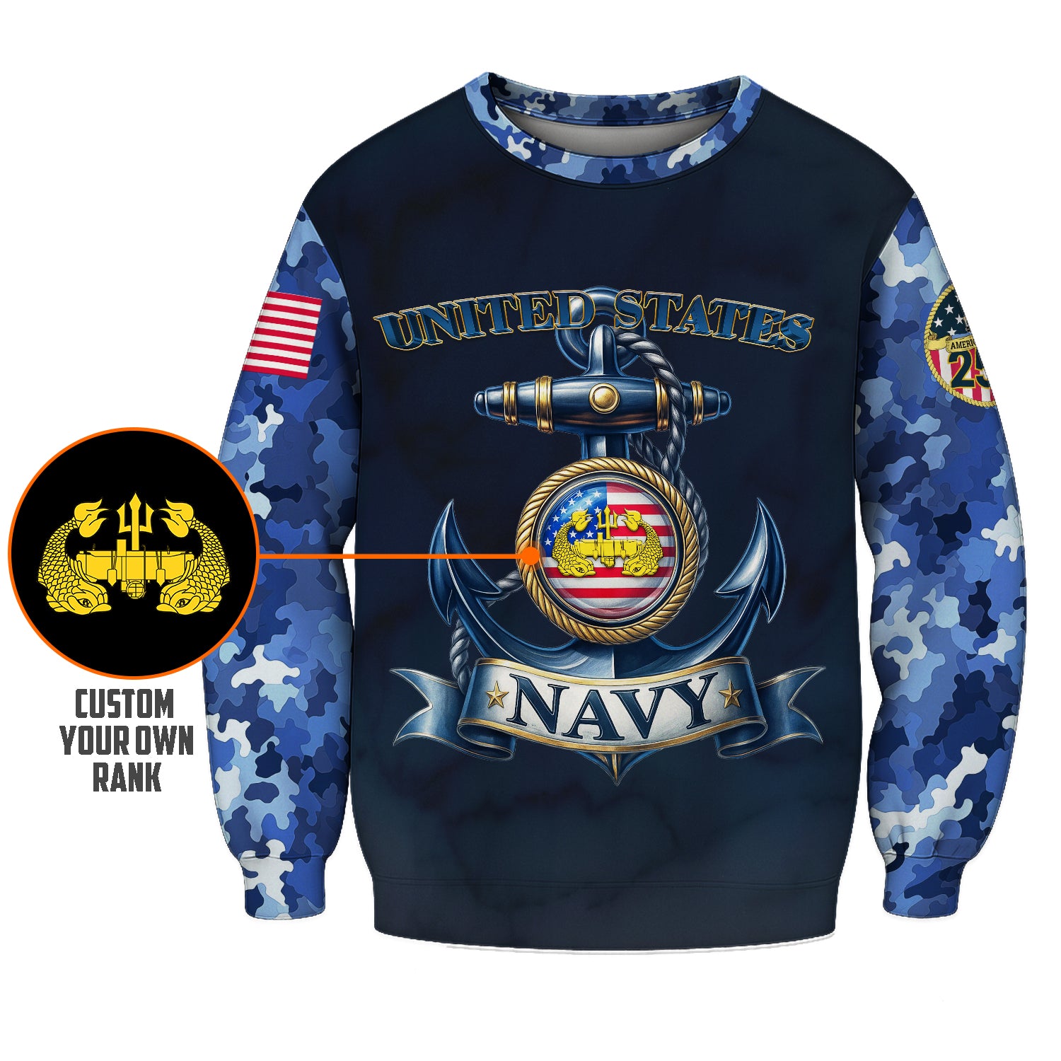 Personalized US Navy Sweatshirt KRSTS07