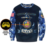 Personalized US Navy Sweatshirt KRSTS07