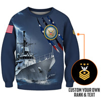 Personalized US Navy Sweatshirt KRSTS03