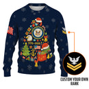 Personalized US Navy Christmas Ugly Sweater KRUST14
