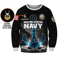 Personalized US Navy Sweatshirt KRSTS01