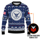 Personalized US Navy Christmas Ugly Sweater UST006