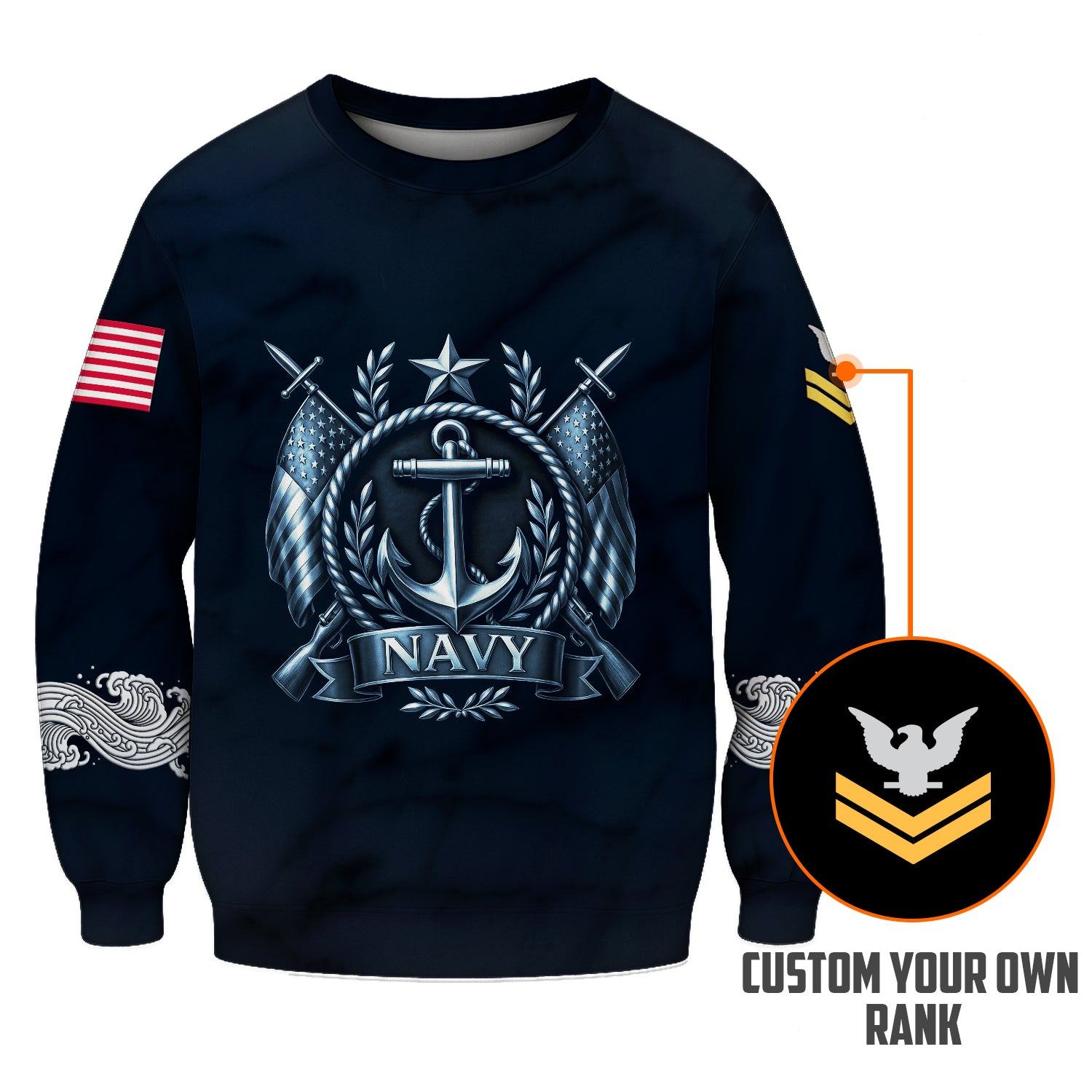 Personalized US Navy Sweatshirt KRSTS06