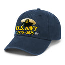 Custom Ranks & Text Premium Washed Denim Cap DC019