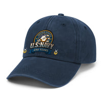 Custom Ranks & Text Premium Washed Denim Cap DC020