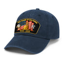 Custom Ranks & Text Premium Washed Denim Cap DC023