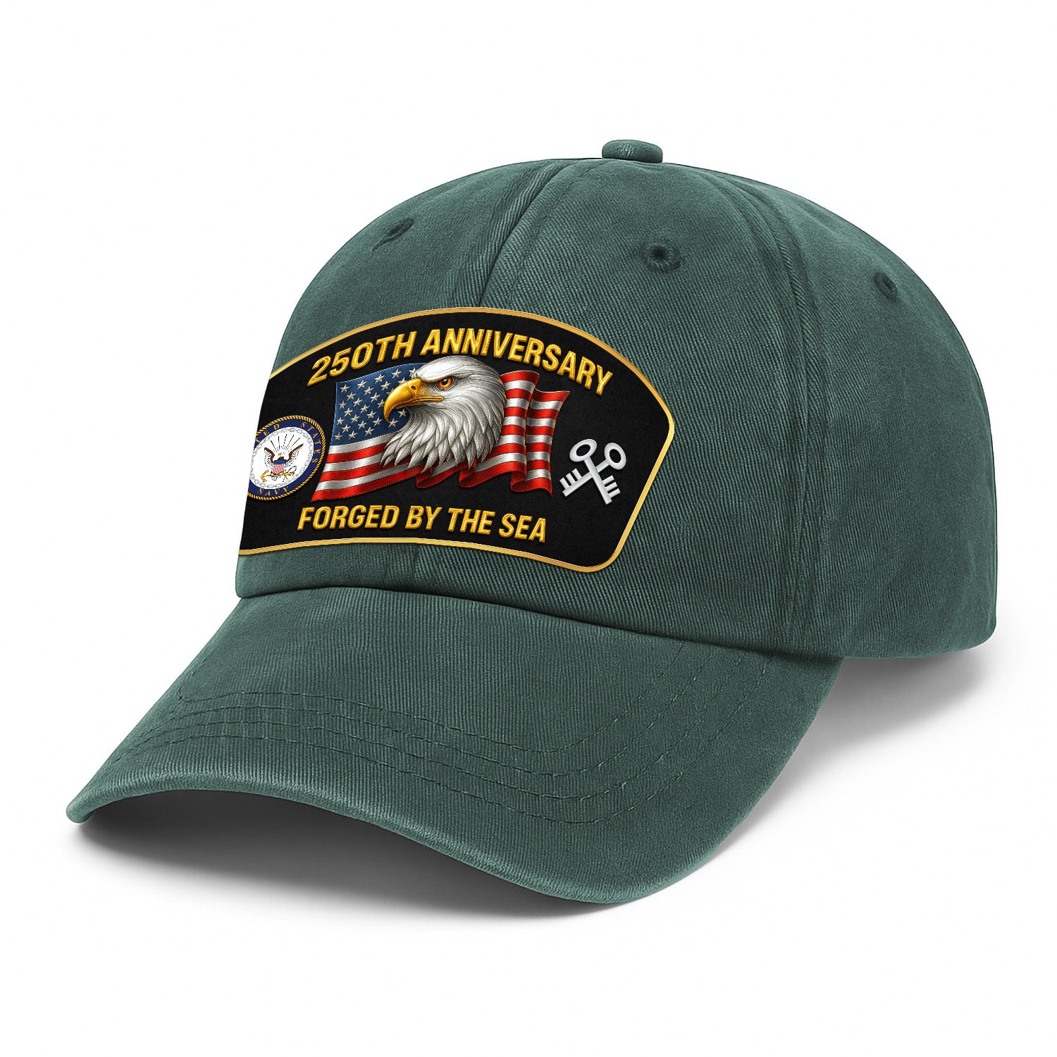 Custom Ranks & Text Premium Washed Denim Cap DC021