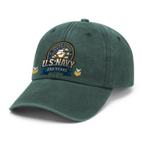 Custom Ranks & Text Premium Washed Denim Cap DC020