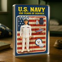 Personalized Acrylic Plaque with White Uniform