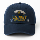 Premium Washed Denim Cap – Embroidered-Effect Print DC0010