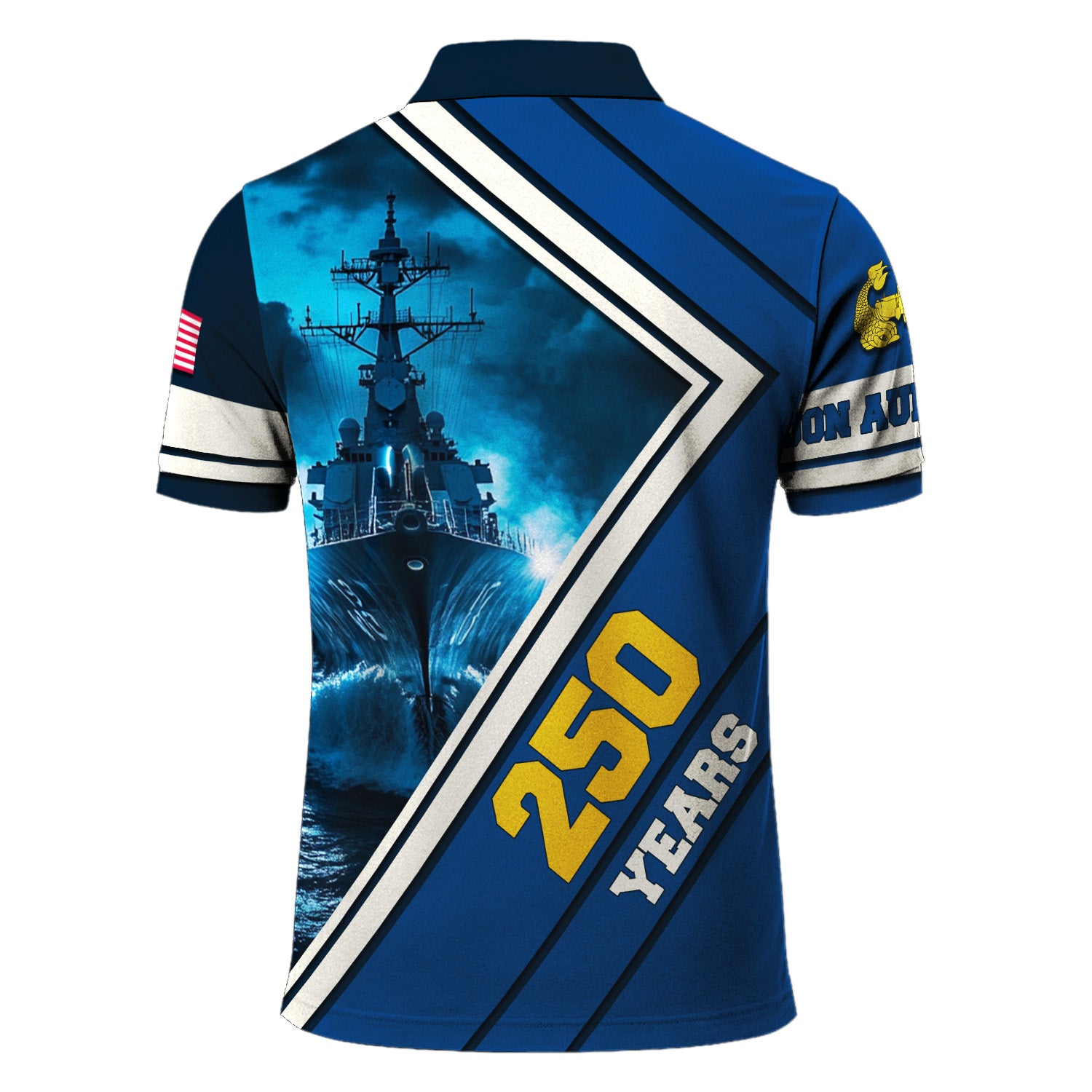 US Navy Polo Shirt – Bald Eagle & American Stars Custom Veteran