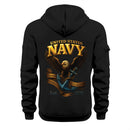 Personalized US Navy Quarter Zip Hoodie KRQZ01