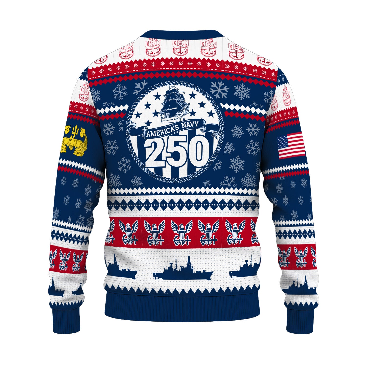 Personalized US Navy Christmas Ugly Sweater UST008