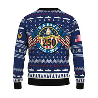 Personalized US Navy Christmas Ugly Sweater UST006