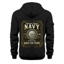 Personalized US Navy Quarter Zip Hoodie KRQZ04