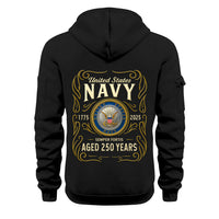Personalized US Navy Quarter Zip Hoodie KRQZ04