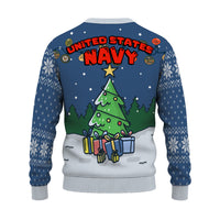 US Navy Caption Christmas Ugly Sweater