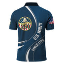 Navy Veteran Polo Shirt – 250 Years of Service, Personalized Rank