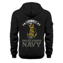 Personalized US Navy Quarter Zip Hoodie KRQZ03