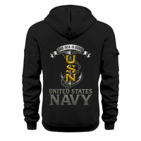 Personalized US Navy Quarter Zip Hoodie KRQZ03